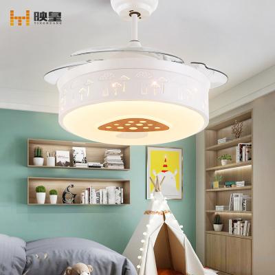 China Smart Super Silent Remote Control LED Bedroom Kids Room Ceiling Fan Light for sale