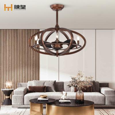 China Indoor Retro Smart Control Living Room Bulb Ceiling Fan Light for sale