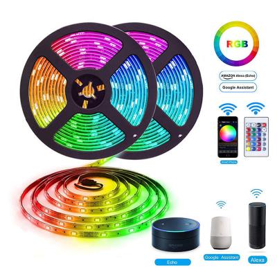 China Bedroom Kitchen Christmas WiFi LED Home Light Strip with App and Music Remote Control RGB Sync Lights Works with Alexa and Google Assistant for Bedroom for sale