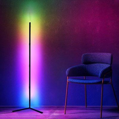 China Nordic Modern Living Room RGB LED Bracket Tripod Corner Standing Decorative Floor Lamp 150cm for sale