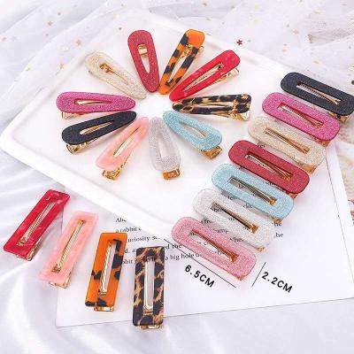 China Anti-allergy Fashion Hair Accessories Plastic Large Acrylic Hair Clips for sale