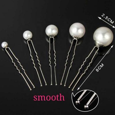 China Anti-allergy Fashion Wedding Hair Accessories Roll Pins Pearl Hair Clips Party Hair Pin for sale