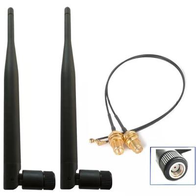 China 2 x 5dBi 2.4GHz 5GHz Dual Band WiFi Antenna 2x20cm U.fl / IPEX femmina testa femmina cavo pin antenna esterna 5dBi 2.4GHz antenna for sale