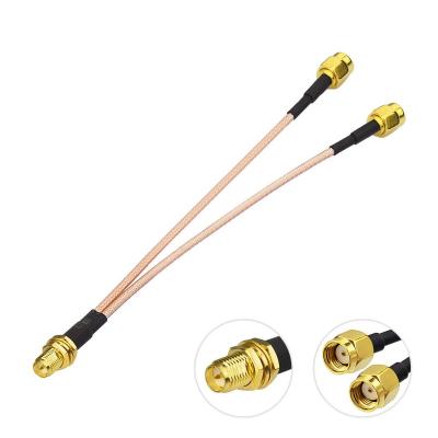 China Factory Hot Sale SMA Jumper Extension Cord SMA Female Male Pin To SMA Male Female Terminal One For Two for sale