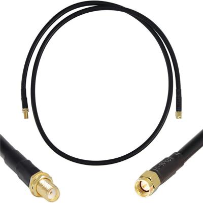 China Copper RG174 Cable SMA Male To SMA Female Jack Bulkhead Coax Pigtail Extension Antenna Cable for sale