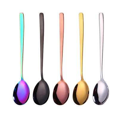 China Viable Wholesale Gold Tea Flatware Gold Salad Spoon Fork Set 18/0 Stainless Steel for sale