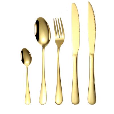 China Viable Factory Direct Wedding Flatware Set, Rose Gold Plated Stainless Steel Copper Flatware for sale