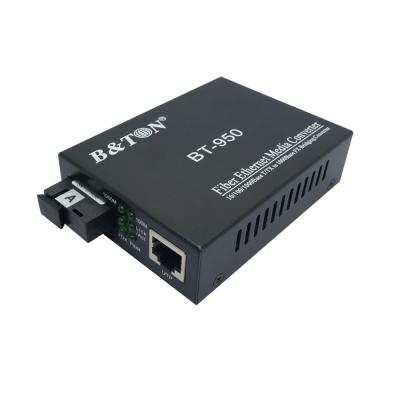 China Media Converter 1000base t to Fiber BIDI WDM 20KM SC with Power Supply BT-950GS-20A/B for sale