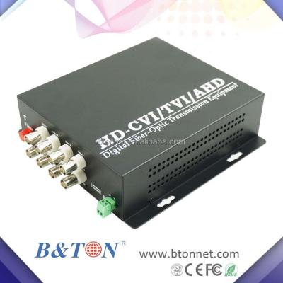 China Analog BNC HD Cameras Over 8Channel Fiber Converter 1080p/720P AHD HDCVI HDTVI Video Transceiver for sale