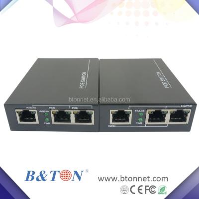 China LACP 100M Switch 3Ports Poe Powered 2POE 1UTP Uplink for sale