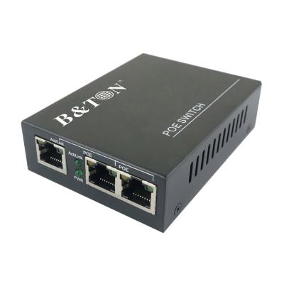 China Poe height quality 10/100M 2poe 1utp poe switch / poe media converter for sale