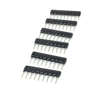 China DIP 1K 2K 4.7K 5.1K 6.8K 10K 100K 9pin 4pin 5pin Network Resistor Row N/A A103G A102G A202G A472G for sale