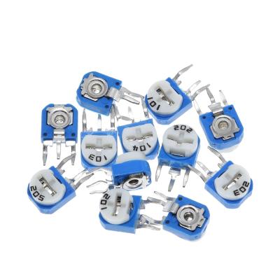 China 10pcs Rm063 Rm-063 100 200 500 ohm Trimpot Trimmer Potentiometer Variable Resistor Rm063 Resistor 1k 2k 5k 10k 20k 50k 100k 200k 500k 1m for sale