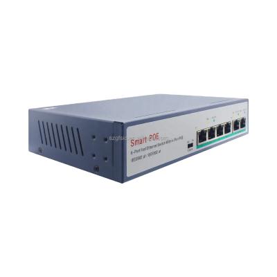 China Human Motion Tracking ESCAM 4+2Channel Fast Ethernet POE Switch For Network POE IP Cameras for sale