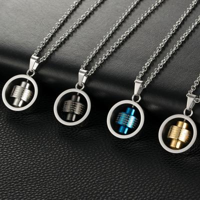 China Trendy Trendy Titanium Steel Rotating Cross Cross Men's Pendant Necklace for sale