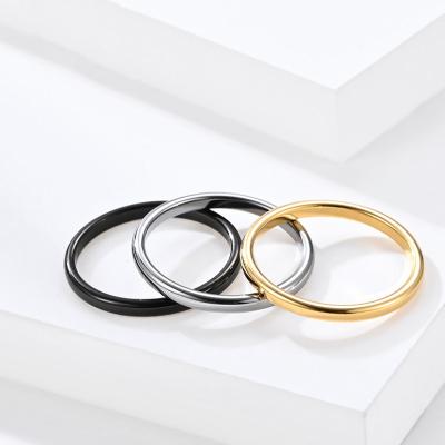 China Factory Price Trendy Simple Tungsten Tail Ring Fashion Tungsten Steel Gold Ring for sale