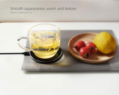 China Goshen 2021 New Sustainable Glass Coffee Water Milk Cup Luxury Warmer&Wireless Convenient Refilling for sale