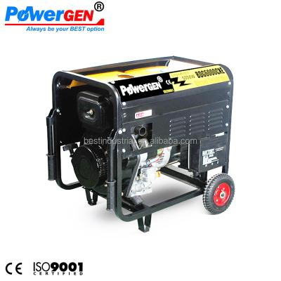 China Success! ! ! POWERGEN Super Performance Air Cooled Good Price BDG6000CXE Electric Start 50Hz Open Frame 5kw Diesel Generator for sale