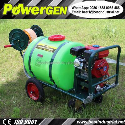 China Agriculture POWERGEN Gasoline Engine 6.5HP High Pressure Pump Pesticide Chemical Sprayer 160L for sale