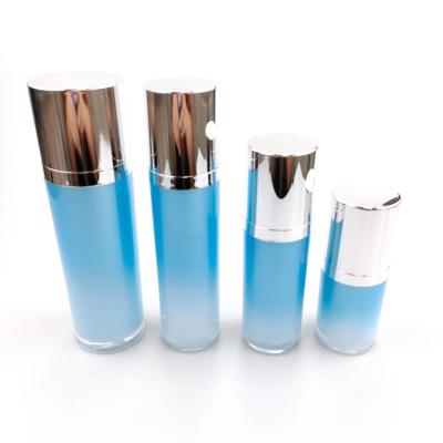 China 15ml30ml50ml Cosmetic Colored Round Luxury Airless Cylinder Pump Bottle Cosmetic Skin Care Containers for sale