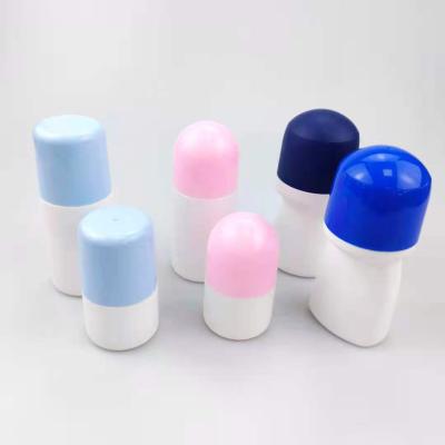 China Hot Sale Cosmetic Special Shape 30ml50ml60ml PP Colorful Empty Plastic Roll On Deodorant Stick Bottles for sale