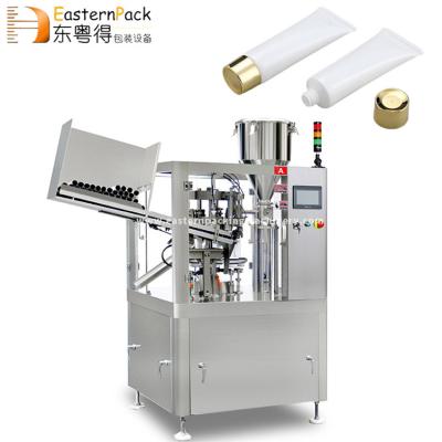 China Food Rigao screw paste garlic bottle sealing adhesive welding cream and paint tube liquid filling machine Hualian for sale