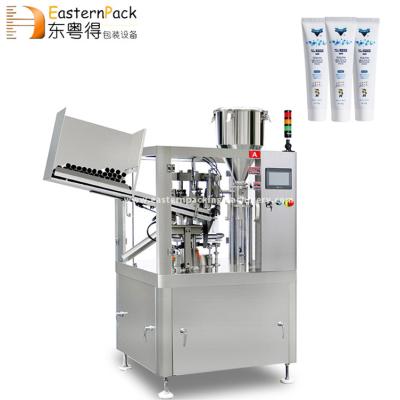 China Automatic Food Paste Bottle 116mm Roll Fill NF 60a Brothers Pre Manufacture Toothpaste Tube Filling And Sealing Machine for sale