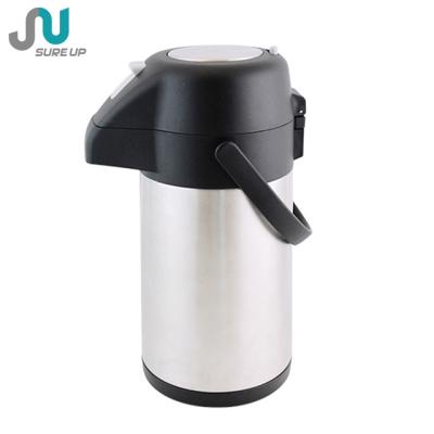 China Economic disposable hot sale custom design double wall stainless steel vacuum pump coffee airpot flask for sale