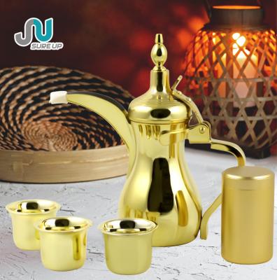 China WITH LID arabic coffee and tea set dallah cawa cup set milk coffee tea dallah pot for sale