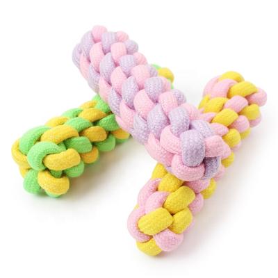 China Durable High Quality Bite Resistant Teeth Cleaning Chew Cotton Rope Dog Toy Stick for sale