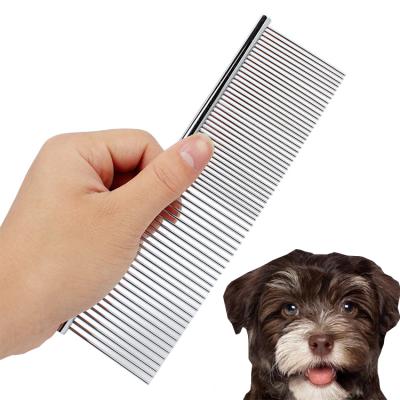 China Sustainable Amazon Best Seller Stainless Steel Metal Massage Grooming Dog Comb For Dog for sale