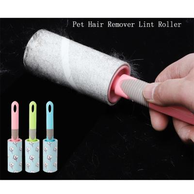 China Best Selling 40 Viable Sheets Amazon Dog Pet Hair Remover Fiber Sticky Roller For Pet for sale