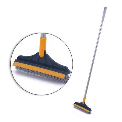 China Sustainable Hot Cleaning Brushes Wholesale 2 In 1 Floor Adjustable Bathroom Crevice with squeegee for sale