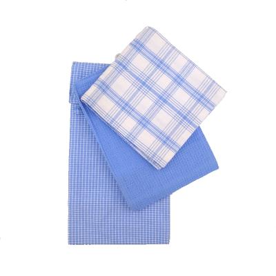 China 3pcs Kitchen Sustainable 100% Cotton Yarn Dye Tea Towel For Kitchen Household for sale