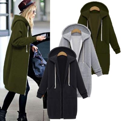 China 2022 Anti-Wrinkle 5xl Anti-Wrinkle Drop Winter Women's Hoodies Women's Clothing Dress Midi Length Solid Color Zipper Hoodie Dress Long Sleeve for sale