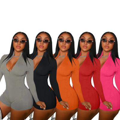 China Lady QUICK DRY One-Piece Women Fitness Sports Solid Yoga Romper Women Overall Spring Yoga Women Gym Sport Workout Long Sleeve Sexy QUICK DRY Zipper for sale