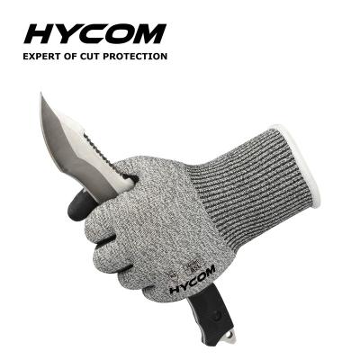 China Cut resistant glove HYCOM B5L-PU customized logo hppe knife resistant gloves with high quality for sale