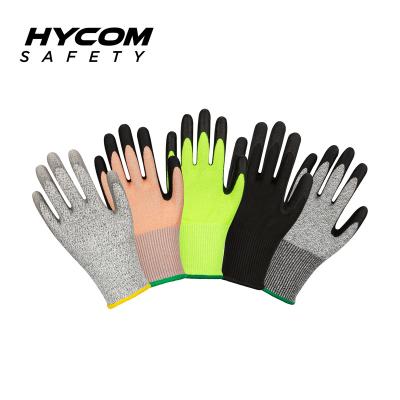 China Cut Resistant Glove Nitrile Coated High Performance Work Safety Gloves For Gardening for sale