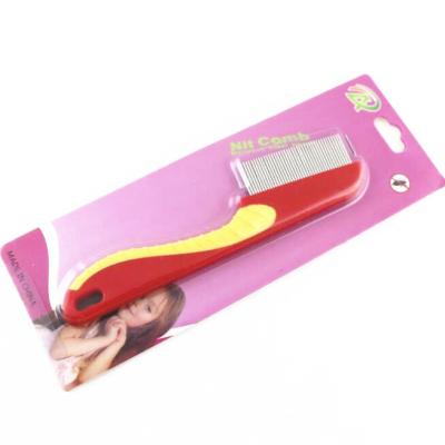 China Sustainable Professional Dog Nit Lice Comb With Handle for sale