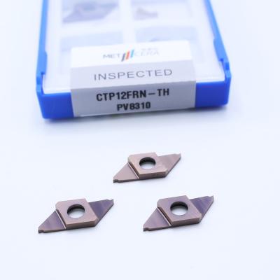 China CTP12FRN-TH, recubrido de bronce, inserto de carburo CNC para corte de PVD, recubrido de separación de inserciones indexables en venta