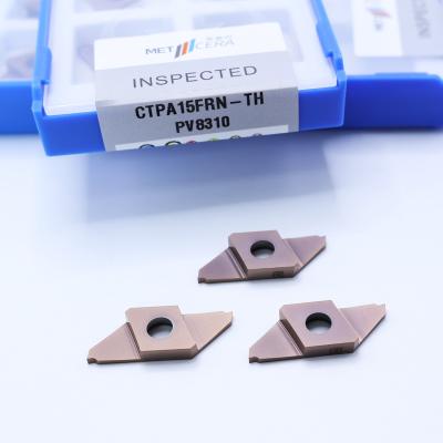 Κίνα Δυσκαρδία HV4200 PVD Coated Carbide Parting Off Indexable Inserts για την επεξεργασία χάλυβα και ανοξείδωτου χάλυβα CTPA15FRN-TH προς πώληση