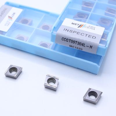 China CCGT06 CCGT09 Cermet CNC Turning Inserts For P Materials , Finish Inserts With H  Chip Breaker for sale