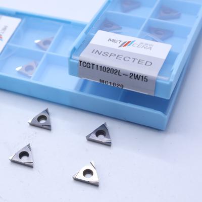 China External Turning Cermet CNC Inserts TCGT11 TCGT1102 with 2W15 Sharp Finish Chip Breaker For Steel Metal Alloy Processing for sale