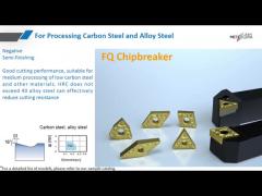 FQ Semi-finish chipbreaker for processing carbon steel, high alloy steel and stainless steel