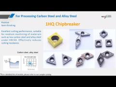 1HQ Semi-finish chipbreaker for Processing Carbon Steel and Alloy Steel