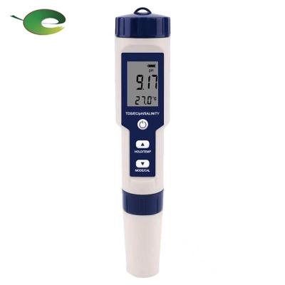 China Portable Digital Calibration Tds/ec/ph/salinity/temp Professional pH Multimeter Gauge 5 in 1 Water Quality Tester for sale