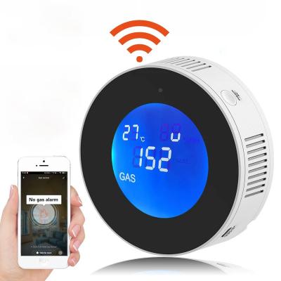 China Smart Tuya Public WiFi Gas Sensor Propane Multi Alarm Kitchen/Hotel/Home Wireless Gas Detector Bedroom/Room/Wireless Gas Detector for sale