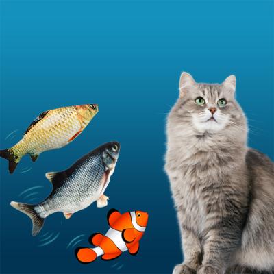 China Cats Sell Cat Plush Toys Wholesale Funny Can Charge Catnip Electric Cat Toy Fish Simulation Dancing Fish for sale