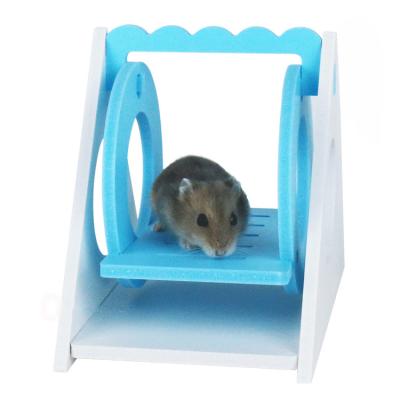 China Wholesale Viable Gold Silky Hedgehog Hamster Bear Swing Triangle Small Pet Toy Supplies Hamster Toy for sale