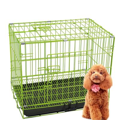 China Factory Direct Pet Cage Spray Plating Anti-bite Breathable And Rustproof Foldable Indoor Teddy Cage Dog Cage for sale